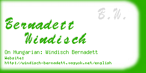 bernadett windisch business card